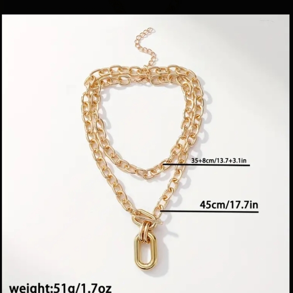 CHUNKY GOLD NECKLACE - Picture 3 of 5